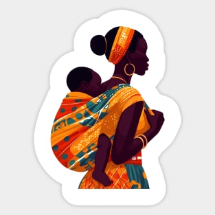 Afrocentric Mother And Baby Sticker